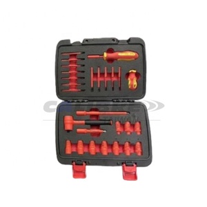 TAIWAN CALIBRE 27pc 1/4" Dr. VDE Insulated Ratchet and Socket <b>Tool</b> <b>Set</b> - Product Image 1