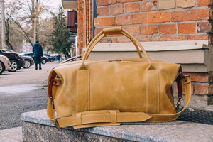 กระเป๋าหนังวัวแท้ทรงดัฟเฟิล สำหรับเดินทาง น้ำหนักเบา สไตล์วินเทจ แฟชั่น ซิป 36-55 ลิตร ทำมือ ทนทาน พกพาสะดวก - Product Image 3