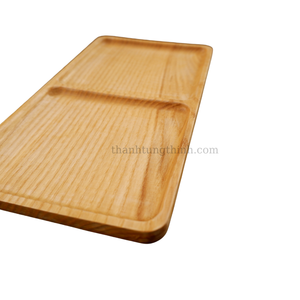 Plateau rectangulaire en bois de haute qualité, multi-formes, écologique, antibactérien, compatible lave-vaisselle, fabriqué au Vietnam - Product Image 5