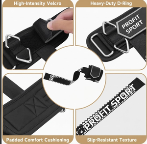 PROFIT SPORT Sangles de poignet réglables en néoprène antidérapantes pour la musculation, soutien unisexe pour l'entraînement en force à la salle de sport - Product Image 3