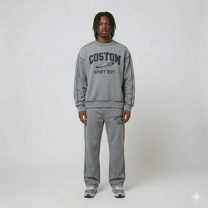 Unisex Sports Tracksuit Set Acid Wash Custom Printed Logo Lightweight <b>Zip</b>-<b>Up</b> <b>Jacket</b> Sweatpants Gym Wear 100% Polyester - Product Image 6