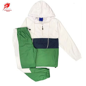 Ensemble coupe-vent léger et très vendu pour le sport, veste et pantalon deux pièces pour tenue active adulte - Product Image 1