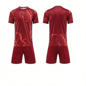 Quick-Dry Customizable Style Sublimated Soccer Jersey Sets 100% Polyester Heat-Transfer <b>Printed</b> Anti-Bacterial Unisex Short - Product Image 5