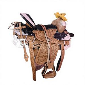 Selle de spectacle western pour cheval Trident 100% cuir, légère, modèle artisanal, fabriquée dans l'Uttar Pradesh, haute qualité, pour la course. - Product Image 2