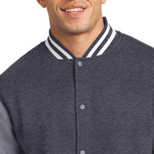 Vestes universitaires en cuir personnalisées OEM ODM de haute qualité pour hommes, vêtements d'hiver, style américain blanc, prix compétitif - Product Image 6