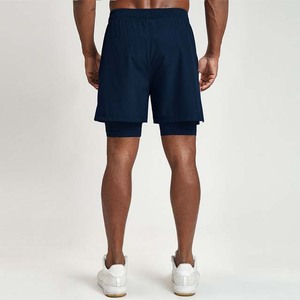 Customized Canvas <b>Compression</b> Casual Sports <b>Shorts</b> Outdoor Fitness Sportswear Men Breathable Eco-Friendly Solid High Waist - Product Image 3