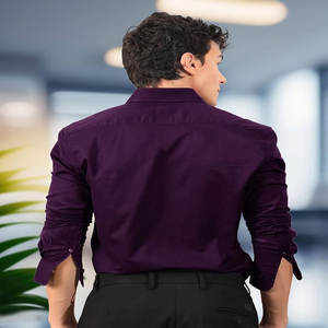 Camisa de manga larga de lujo de alta calidad para hombre, algodón antiarrugas para ropa informal Formal de oficina, manga larga de ganchillo - Product Image 3