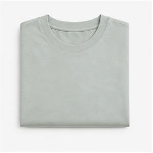 Custom Mint Grey Organic Cotton Curved Hem <b>Mens</b> Oversized Short Sleeve T-Shirt MTS-OVR-0015 - Product Image 5