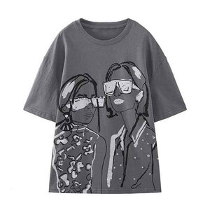 Slim Fit Crew Neck <b>Women's</b> Solid Color Spandex/Polyester Breathable Eco-Friendly <b>T</b>-<b>Shirt</b> with Custom Print <b>Funny</b> Design - Product Image 1