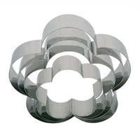Ensemble de 1 emporte-pièces à fleurs réutilisables en acier inoxydable, écologiques, résistants au four, au congélateur et au lave-vaisselle, finition poli miroir