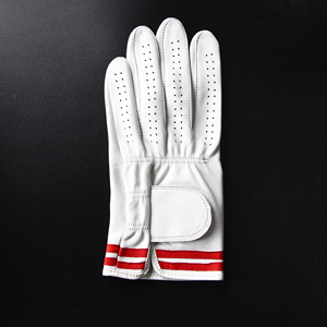 Gant de golf en cuir véritable blanc pour droitier, respirant, fermeture à enfiler, sangle de poignet réglable, unisexe, pour usage sportif et extérieur - Product Image 4