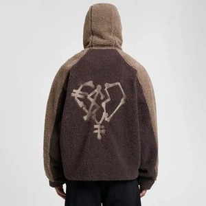 Custom Logo Full Face <b>Zip</b> <b>up</b> <b>Jacket</b> Hoodies Winter Warm Fleece Embroidery Masked Ninja Face Cover Plain Sherpa <b>Jacket</b> Men's - Product Image 3