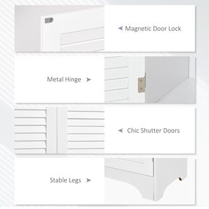 Freestanding European Bathroom Linen Tower Simple <b>Tall</b> <b>Storage</b> PVC MDF Cabinet Adjustable Shelves Double Door White for Hotels - Product Image 5