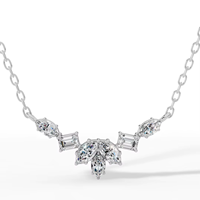 Collier pendentif en or 14 carats avec diamant de laboratoire fantaisie en forme de feuille, émeraude taille marquise, certifié, bijoux de luxe raffinés, cadeau de mariage pour femme