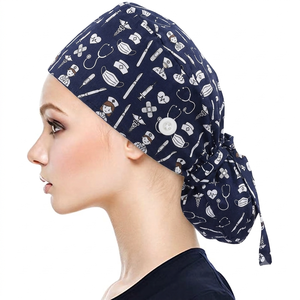 Gorro Quirúrgico Estampado Rosa, Ajustable, para Uso Médico y Quirúrgico, Accesorio de Uniforme Hospitalario para Mujer, Tejido de Algodón - Product Image 6