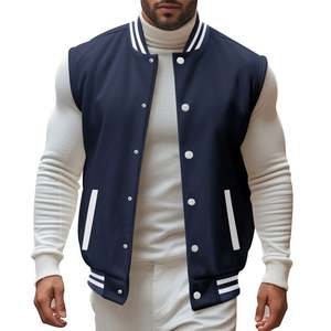 Custom Design Embroidery Logo Patch Mens Baseball Long Sleeves Sport Work School Wear <b>Jackets</b> - Product Image 5