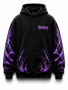 Sudadera con Capucha Personalizada con Gráfico de Galaxia Púrpura, Sudadera Holgada de Estilo Urbano, Unisex, OEM, ODM - Product Image 1