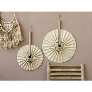 Handmade Bamboo Wall Fan Natural Bamboo Hanging Decor Eco Friendly Wall <b>Decoration</b> for Home Hotel Resort - Product Image 5