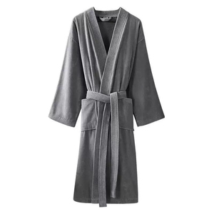 Cotton Waffle Style Bathrobe for Adult Couples Absorbent Hotel Home Wear Autumn and Winter Cotton Bathrobe Wholesale - Product Image 1