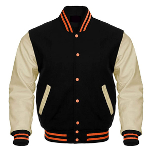 แจ็คเก็ตเบสบอล Letterman Varsity แบบมีฮู้ด บุขนสัตว์ สำหรับฤดูหนาว คอตั้ง แต่งลายปะติด ลายการ์ตูน สีทีมต่างๆ ให้เลือก - Product Image 3