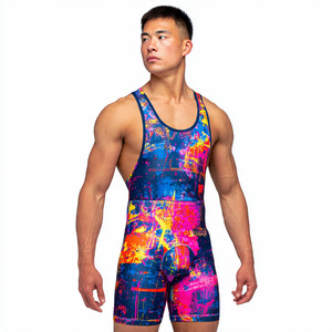 High Quality Wrestling Sublimation <b>Singlets</b> Latest Wrestling Wear Tops Body Wear Bodysuit <b>Men's</b> Wrestling <b>Singlet</b> <b>Mens</b> - Product Image 5