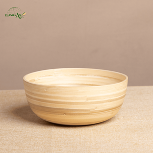 Saladier en bambou personnalisé, classique, jetable, fabriqué à la main à partir de bambou naturel pour les fêtes, la maison, les restaurants, les repas - Product Image 1