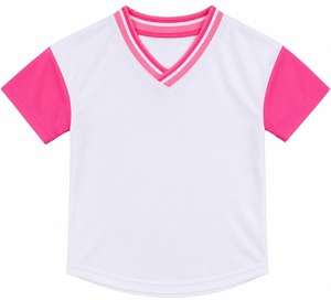 เสื้อเบสบอลสีฟ้าอ่อนสำหรับผู้หญิง แขนสั้น คอวี ติดกระดุมด้านหน้า สีพื้น ระบายอากาศได้ดี เป็นมิตรกับสิ่งแวดล้อม ป้องกันแบคทีเรีย แห้งเร็ว - Product Image 3