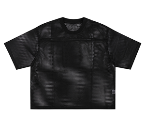Camiseta de Manga Corta de Malla Transpirable al por Mayor |   Ropa Deportiva Ligera y Transparente |   Camiseta Deportiva Informal con Logotipo Personalizado 100% Poliéster - Product Image 3