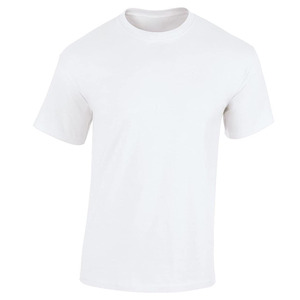 T-shirt blanc personnalisé pour homme, col rond, manches courtes, 100 % coton, séchage rapide, respirant, motif uni, vente en gros - Product Image 3