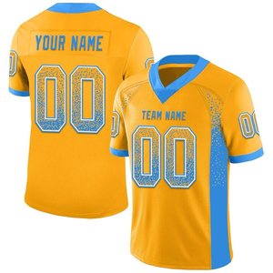 Maillot de football américain personnalisé vert et violet pour homme, manches courtes, col en V, évacuation de l'humidité, impression par sublimation, nom et numéro de l'équipe - Product Image 4