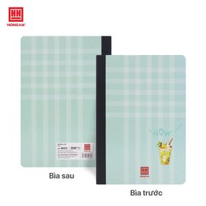 Cahier de composition relié rigide A4 HONGHA Modèle 4652 Reliure cousue 200 pages Papier lisse imprimé avec lamination Promotion scolaire - Product Image 2