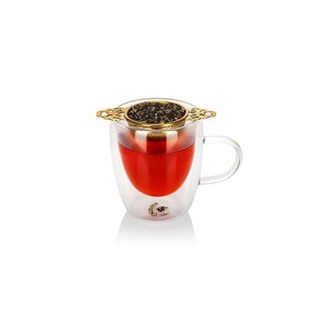 Factory Wholesale Vintage Design Metal Mesh <b>Tea</b> <b>Infuser</b> Basket Dishwasher Safe Elegant Loose Leaf Strainer for Herbal - Product Image 4