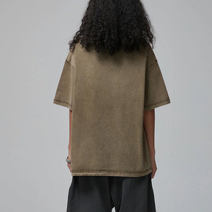 Camiseta Oversize de Algodón Suave con Lavado Ácido, Estilo Urbano Casual para Hombre, Uso Diario - Product Image 2