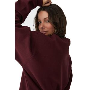 Hombres y mujeres 400G Cuello redondo pesado 100% Suéter de algodón Nuevo estilo retro Loose Fit American Hoodie Sudaderas recortadas para mujeres - Product Image 6