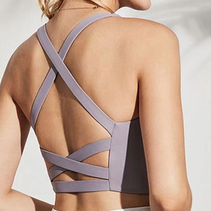 Soutien-gorge de sport personnalisé pour femme, maintien élevé, dos nageur, grande taille, respirant, pour yoga et gym, avec coussinets amovibles, en polyester - Product Image 2