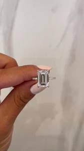 5 Carat Emerald Cut Lab Diamond Engagement <b>Ring</b> for Women | Hidden Halo <b>Solitaire</b> Wedding <b>Ring</b> | Luxury Gold IGI Certified - Product Image 2