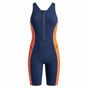Traje de Triatlón sin Mangas para Mujer con Cremallera Frontal, Estampado de Olas Azules, Transpirable, de Spandex y Nylon, Ropa Deportiva - Product Image 4