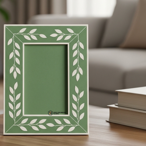 Cadre photo en os vert incrusté, décoration d'intérieur de luxe faite à la main - Product Image 2