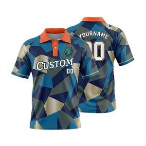 Polo de golf personnalisé avec logo OEM imprimé par sublimation, polo personnalisé avec impression par sublimation sur toute la surface, polo pour homme - Product Image 4