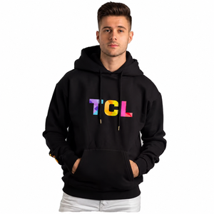 Sweat-shirt en molleton décontracté pour homme avec logo TCL, poche avant, coupe classique, vêtement de printemps, polyester/coton - Product Image 1