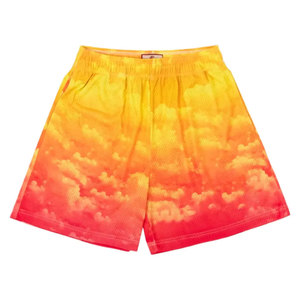 Shorts de sport pour garçons avec logo personnalisé, 100% polyester, motif floral, taille élastique, style décontracté, grande taille, shorts en mesh pour hommes avec poche - Product Image 1