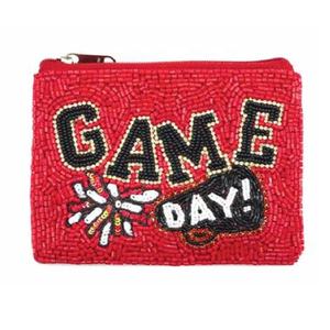 Nouvel Arrivage Porte-monnaie Perlé en Tissu Fait Main avec Lettres Thème Match Sportif pour Femme, Multi-usage pour Monnaie, Billets, Cartes et Maquillage - Product Image 3