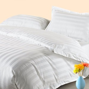 Hữu Cơ 100% Cotton Airjet Sateen Dệt Sọc Vải <span class=keywords><strong>0.5Cm</strong></span> 1Cm 3Cm Khách Sạn Bộ Đồ Giường Tấm Thoáng Khí Cho Nhà Khách Sạn Dệt May - Product Image 2