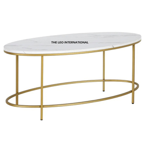 โต๊ะกลางทรงกลมกระจกใสหรูหรา โครงเหล็กกล้าไร้สนิมสีทอง ลายเกล็ดปลา สำหรับใช้ในบ้าน วางกาแฟ - Product Image 6