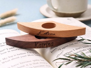 Finger Ring Reader Support <b>Book</b> Finger Holder Wooden - Product Image 2