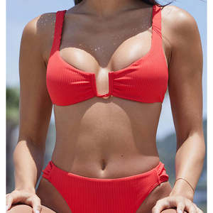 Conjunto de Bikini de 2 Piezas para Mujer, Traje de Baño con Tirantes Ajustables, Logotipo Frontal, Spandex/Poliéster, Personalizable, Ligero, para Playa, Piscina, Verano - Product Image 2