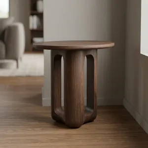 Table basse ronde en bois moderne, minimaliste, faite à la main SUNWOODD EXPO, meubles de salon - Product Image 1
