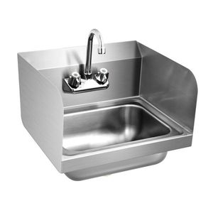 Rubinetto Moderno da Parete in Acciaio Inox Spazzolato con Scarico a Foro Singolo per Villa, Appartamento, Ristorante, Hotel, Caffetteria - Product Image 1