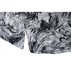Men's Printed Lapel Long Sleeve <b>Shirt</b> Casual Blouse Fashionable Polyester Casual Wear - Product Image 5