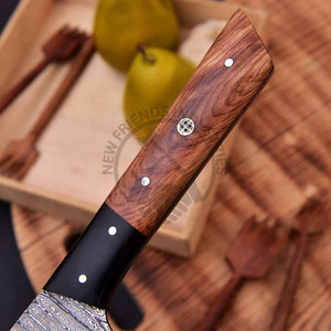 Couteau de cuisine professionnel Bunka de style japonais, en acier Damas forgé à la main, lame pleine longueur de 8 pouces, manche en bois – Vente chaude - Product Image 3